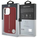 Mercedes MEHMP16X23SUMSR iPhone 16 Pro Max 6.9" red hardcase Silicone White Stripe MagSafe - imagine 8