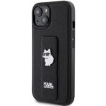 Karl Lagerfeld KLHCP15SGSACHPK iPhone 15/ 14 / 13 6.1" black hardcase Gripstand Saffiano Chou - imagine 2