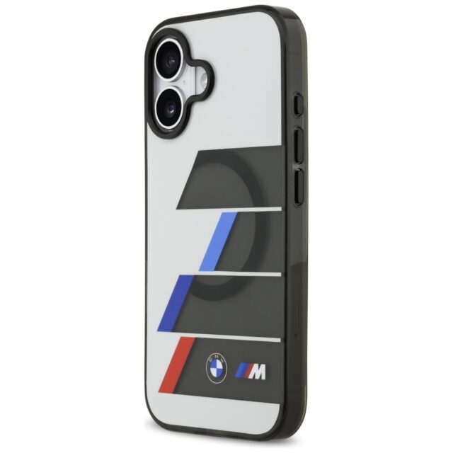 BMW M IML Metal Buttons Tricolor Lines MagSafe Case for iPhone 17 Anthracite - imagine 2