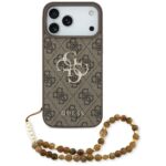 Guess 4G Strap 4G Classic Logo Case for iPhone 17 Pro Max Brown
