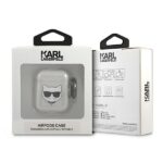 Karl Lagerfeld KLA2UCHGS AirPods cover silver Glitter Choupette - imagine 4