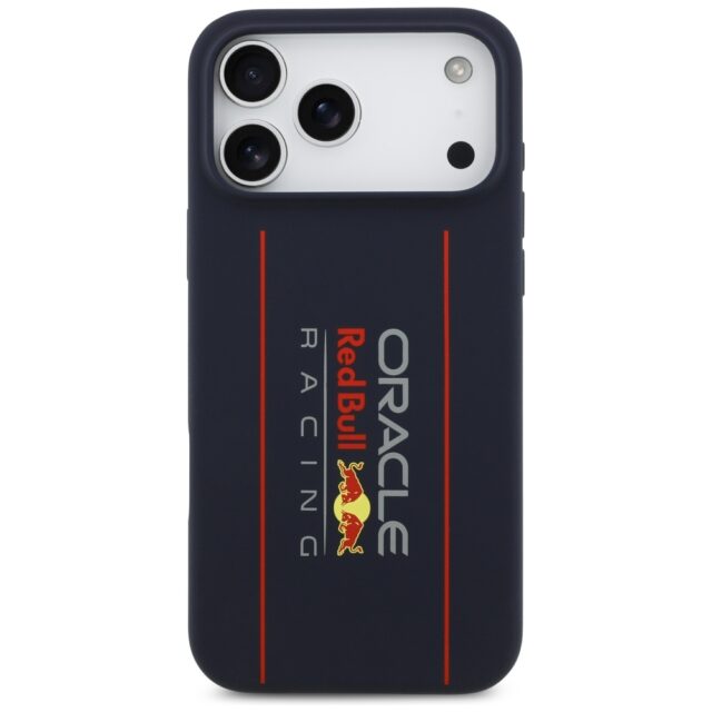 Red Bull Silicone Oversize Vertical Logo MagSafe Case for iPhone 17 Pro Max Navy Blue - imagine 3