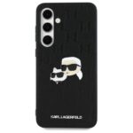 Karl Lagerfeld KLHCS24FEPGKLKCPK Sam S24 FE S721 black hardcase Monogram Karl&Chaoupette Head Pin - imagine 3