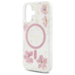 Guess GUHMP16SRBFGFGMP iPhone 16 6.1" pink hardcase Resin Flower Glitter MagSafe - imagine 6