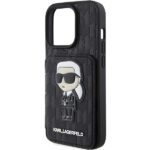 Karl Lagerfeld KLHCP15XSAKKNSCK iPhone 15 Pro Max 6.7" black hardcase Saffiano Cardslots and S - imagine 6