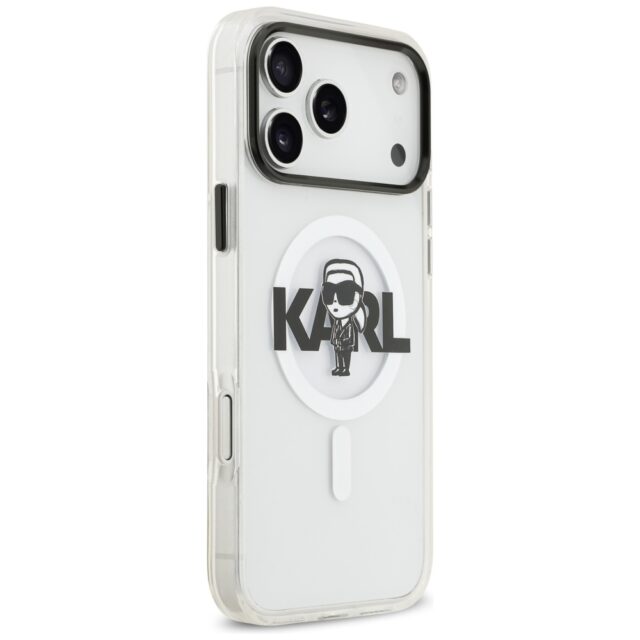 Karl Lagerfeld IML Karl Sketch Logo MagSafe Case for iPhone 17 Pro Max Clear - imagine 4