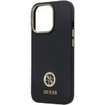 Guess GUHCP13LM4DGPK iPhone 13 Pro / 13 6.1" black hardcase Silicone Logo Strass 4G - imagine 6