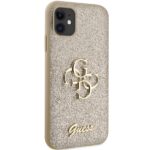 Guess GUHCN61HG4SGD iPhone 11 / Xr 6.1" gold hardcase Glitter Script Big 4G - imagine 4