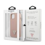 Guess GUHCP13SPSATLP iPhone 13 mini 5,4" pink hardcase SaffianoTriangle Logo - imagine 8