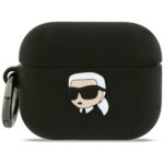 Case Karl Lagerfeld Silicone Karl Head   3D for AirPods Pro 3 black