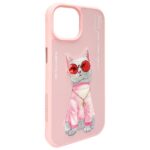 Nimmy case iPhone 15 6.1" pink Glasses Cool Cat - imagine 7