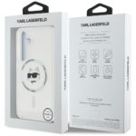 Case Karl Lagerfeld Button Choupette Head Printed Logo MagSafe Samsung Galaxy S25+ white - imagine 8