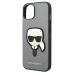 Karl Lagerfeld KLHCP14SSAPKHG iPhone 14/ 15 / 13 6,1" silver hardcase Saffiano Karl`s Head P - imagine 6
