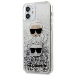 Karl Lagerfeld KLHCP12SKCGLSL iPhone 12 mini 5,4" silver hardcase Liquid Glitter Karl&Choupet - imagine 2