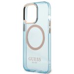 Guess GUHMP13LHTCMB iPhone 13 Pro / 13 6,1" blue hard case Gold Outline Translucent MagSafe - imagine 6