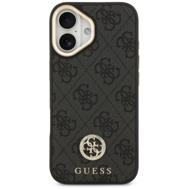 Case Guess 4G Strass Logo MagSafe for iPhone 17 black - imagine 3