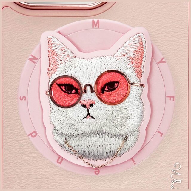Nimmy Glasses Cool Cat MagSafe case for iPhone 16 Pro Max pink - imagine 8