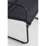 Black Forest Garden Furniture Set, Texteline Two Chairs + Lounger + Folding Table Black - imagine 8