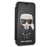 Karl Lagerfeld KLFLBKI61IKPUBK iPhone Xr black book Iconic Karl Embossed - imagine 4