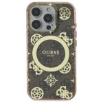 Guess GUHMP16LH4PYEEW iPhone 16 Pro 6.3" brown hardcase IML Peony On 4G Background MagSafe - imagine 3