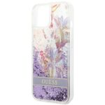 Guess GUHCP14MLFLSU iPhone 14 Plus / 15 Plus 6.7" purple hardcase Flower Liquid Glitter - imagine 6