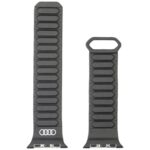 Strap Audi Logo Synthetic Leather Magnetic Ring for Apple Watch 40/41/42mm black - imagine 3