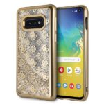 Guess GUHCS10LPEOLGGO S10e G970 gold hard case 4G Peony Liquid Glitter
