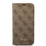 Guess GUBKP14MHG4SHW iPhone 14 Plu s/ 15 Plus 6.7" brown book 4G Vintage Gold Logo - imagine 3