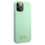 Guess GUHCP12LLSLMGGN iPhone 12 Pro Max 6,7" green hardcase Metal Logo Script - imagine 4