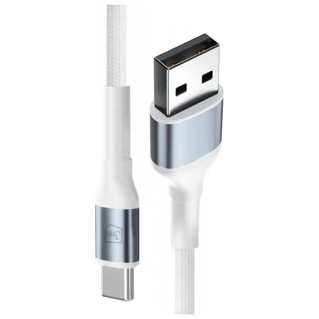 Cable 3MK Hyper Cable N-SERIES USB-A to USB-C 1m 9V/2A 18W white - imagine 2