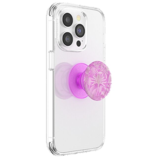 Grip and stand for phone Popsockets PlantCore Grip Tan Lines pink 807343 - imagine 5
