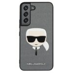 Karl Lagerfeld KLHCS22MSAKHSL S906 S22+ silver hardcase Saffiano Ikonik Karl`s Head - imagine 3