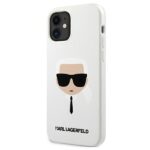 Karl Lagerfeld KLHCP12SSLKHWH iPhone 12 mini 5,4" white hardcase Silicone Karl`s Head - imagine 2