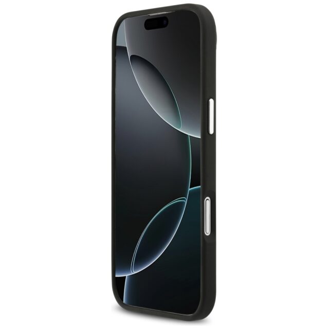 Karl Lagerfeld FW Grained Karl & Choupette Heads Pins & Logo Case for iPhone Air Black - imagine 5