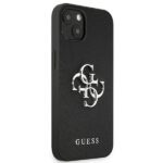 Guess GUHCP13SSA4GSBK iPhone 13 mini 5,4"black hardcase Saffiano 4G Metal Logo - imagine 4