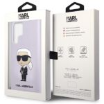Karl Lagerfeld KLHCS23LSNIKBCU Sam S23Ultra S918 hardcase purple Silicone Ikonik - imagine 8