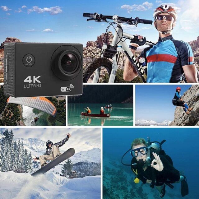 Extralink Action Camera H9S Black | Camera | 4K 30fps, IP68, 2.0" screen, Wi-Fi, USB, mini HDMI - imagine 3