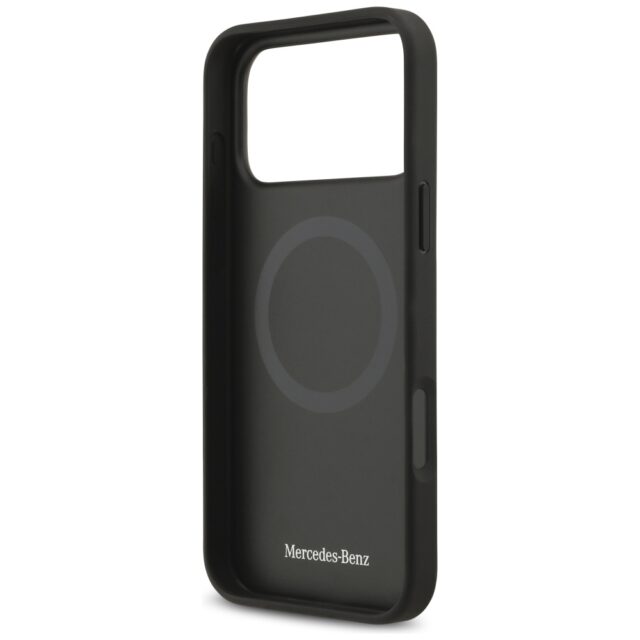 Case Mercedes Leather Large Laurel Leave MagSafe for iPhone 17 Pro Max antracyt - imagine 7