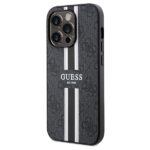 Guess GUHMP15XP4RPSK iPhone 15 Pro Max 6.7" black hardcase 4G Printed Stripes MagSafe - imagine 2