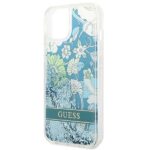 Guess GUHCP14MLFLSN iPhone 14 Plus / 15 Plus 6.7" green hardcase Flower Liquid Glitter - imagine 6