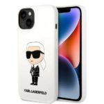 Karl Lagerfeld KLHCP14SSNIKBCH iPhone 14/ 15 / 13 6,1" hardcase white Silicone Ikonik