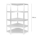 Extralink Corner Shelf, 5-Tier 180x90x30cm 175 kg - imagine 3
