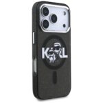 Karl Lagerfeld IML Glitter Karl & Choupette Sketch Logo MagSafe Case for iPhone 17 Pro Black - imagine 4