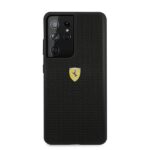 Ferrari FESPEHCS21LBK S21 Ultra G996 black hardcase On Track Perforated - imagine 3