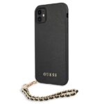 Guess GUHCN61SASGBK iPhone 11 6,1" / Xr black hardcase Saffiano Chain - imagine 2