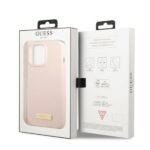 Guess GUHMP13LSPLP iPhone 13 Pro / 13 6,1" pink hard case Silicone Logo Plate MagSafe - imagine 8