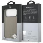 Case Mercedes Leather The Move MagSafe for iPhone 17 Pro Max taupe - imagine 8