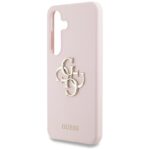 Case Guess Silicone Big 4G Logo Bottom Script Samsung Galaxy S25 pink - imagine 6