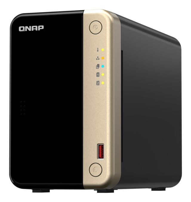 QNAP TS-264 NAS Tower Intel® Celeron® N5095 8 GB 0 TB QNAP QTS Black  Gold - imagine 5