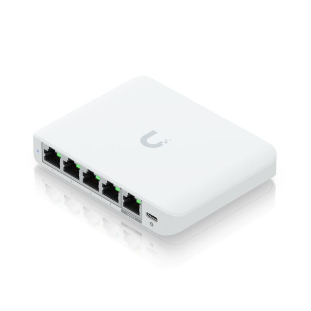 Ubiquiti UniFi Flex Mini 2.5G Managed 2.5G Ethernet (100/1000/2500) Power over Ethernet (PoE) Desktop White - imagine 3